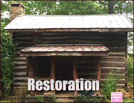 Historic Log Cabin Restoration  Gates, North Carolina